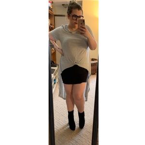 Forever 21+ Gray High-Low Cotton Shirt